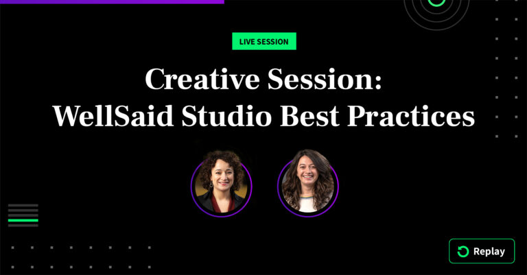 webinar replay of Studio Best Practices